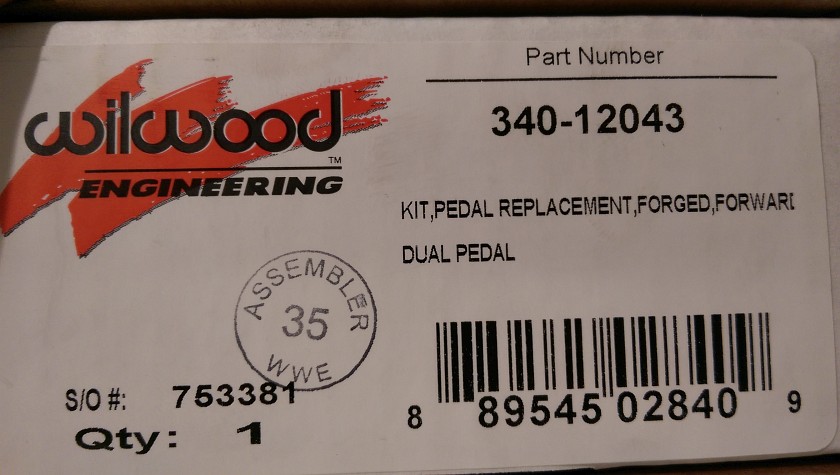 Wilwood Pedal Upgrade Box