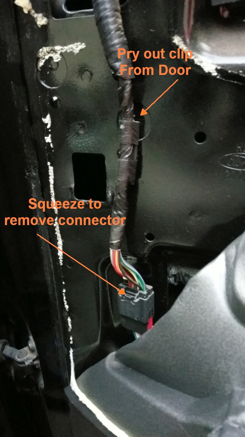 Unplug Mirror Wiring Harness