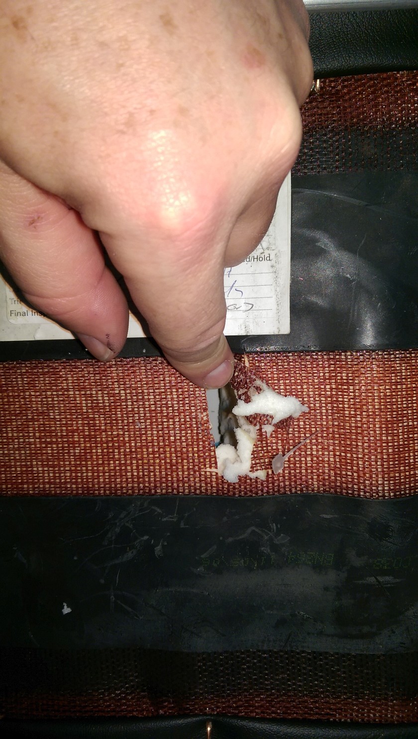 Bottom of seats webbing