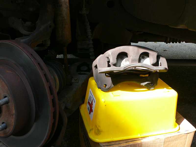 Caliper Removed Resting on Box Caliper Removed Resting on Box