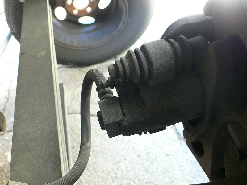 Back View of Explorer Rear Brake Caliper Back View of Explorer Rear Brake Caliper