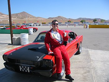 Sandy Ganz at Willow Springs with The Ripper Mustang Sandy Ganz at Willow Springs with The Ripper Mustang