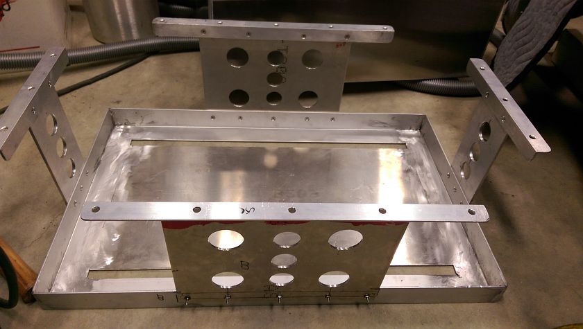Aluminum Fuel Cell Mount Completed Aluminum Fuel Cell Mount Completed